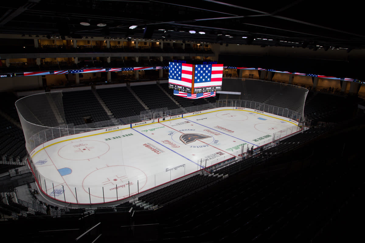 PPL Center arena interior during a hockey game